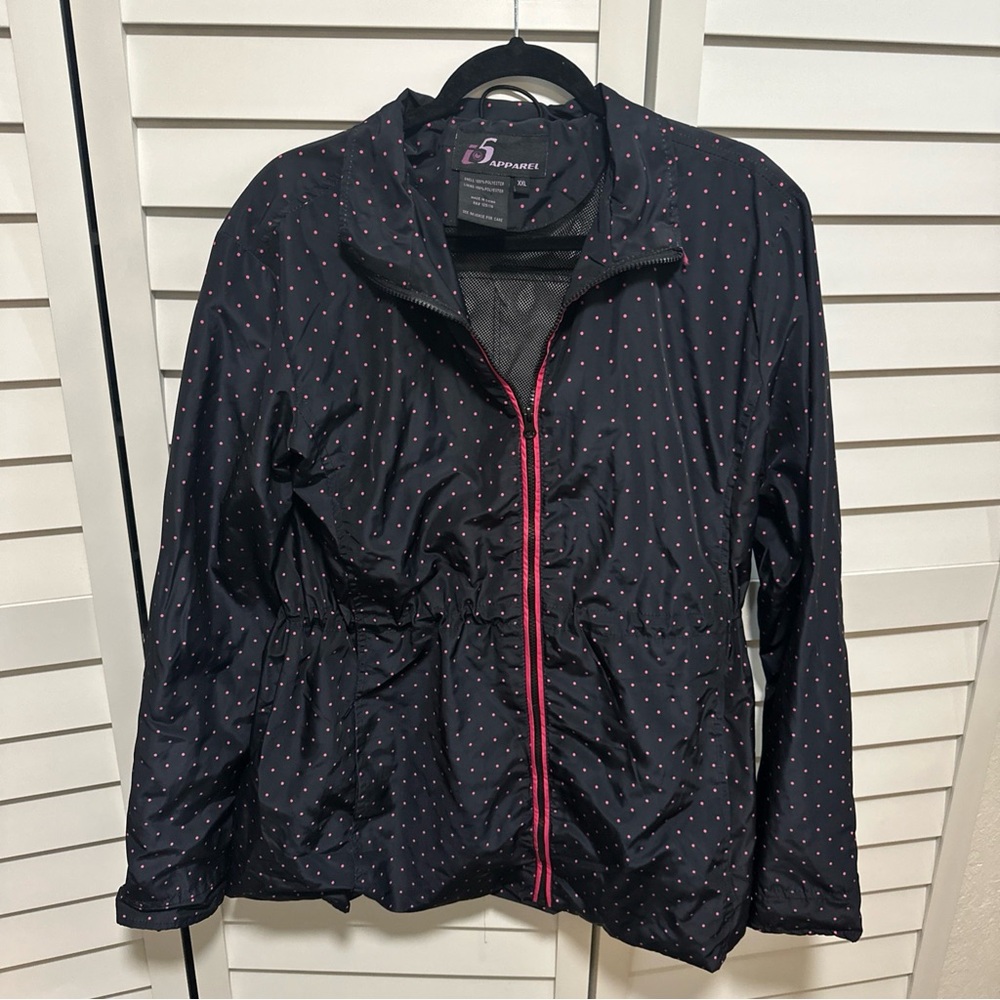 I5 Apparel Women's Long Sleeves Water Resistant Zipped Windbreaker  Coat Size XL